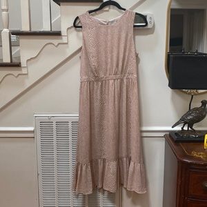 J crew blush print midi dress